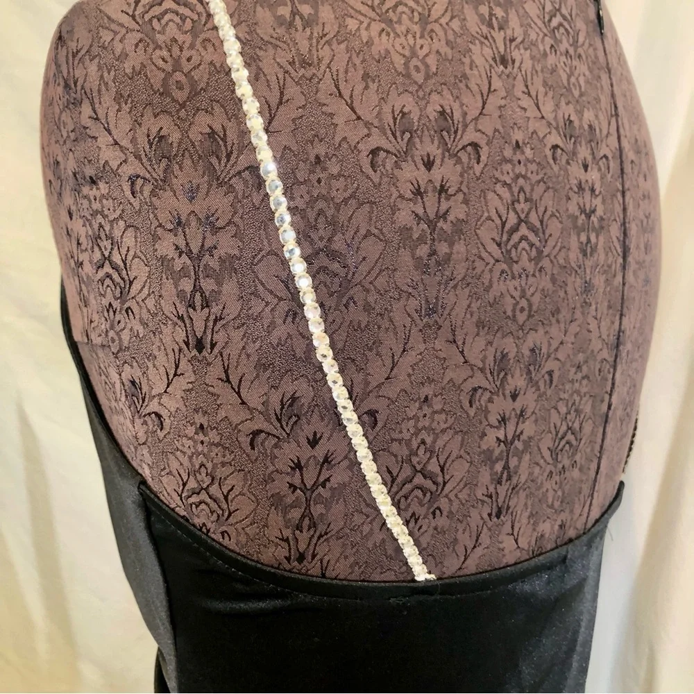 Vintage 1970s Ruched Stretch Knee-Length Disco Dress w/ Rhinestone Straps - Picture 8 of 16